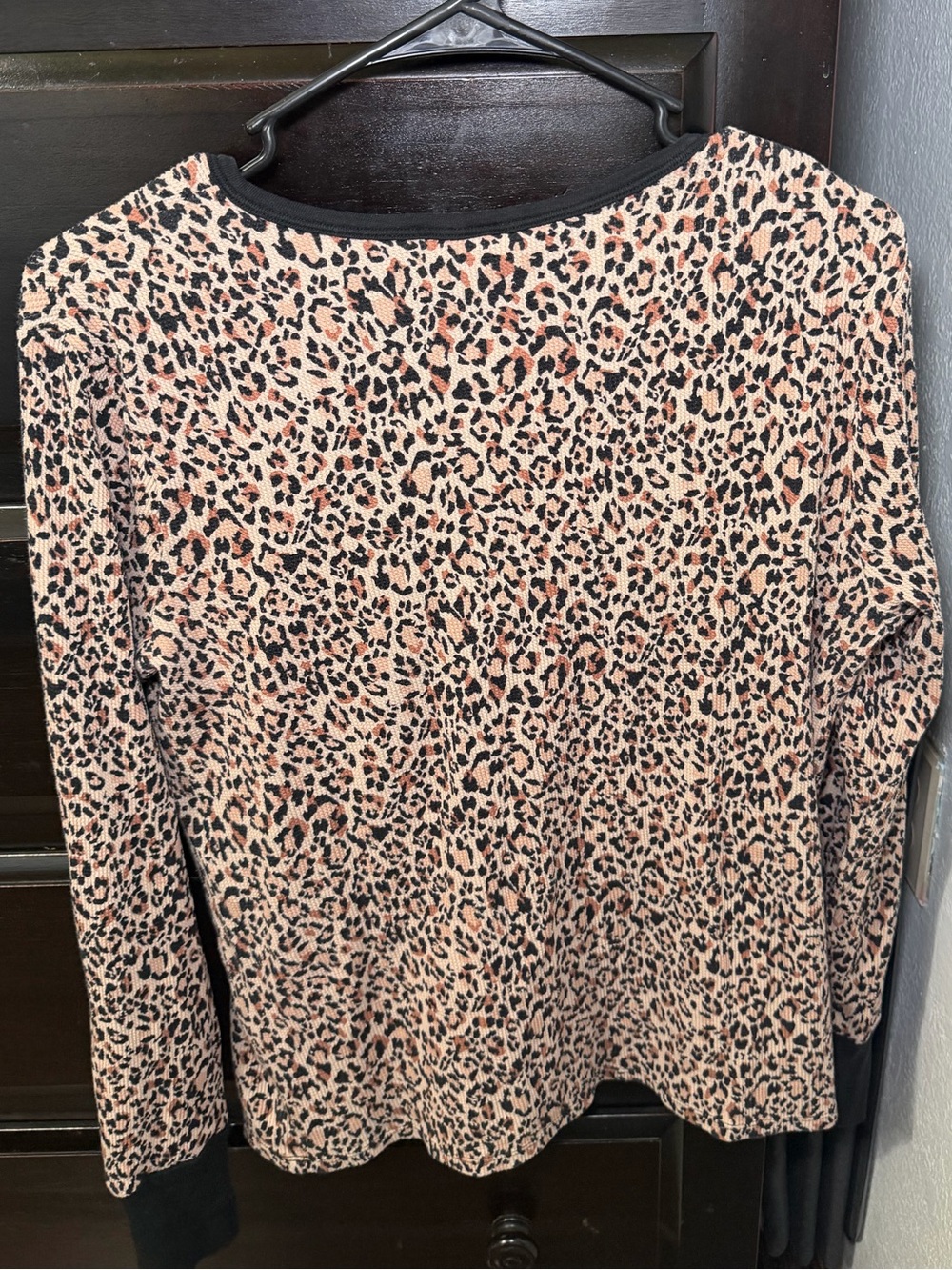 Victoria's Secret Thermal Long Pajama Set size medium-short length Leopard Print - Picture 5 of 8